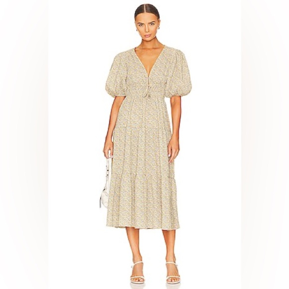 MINKPINK Melody Midi Dress in Yellow